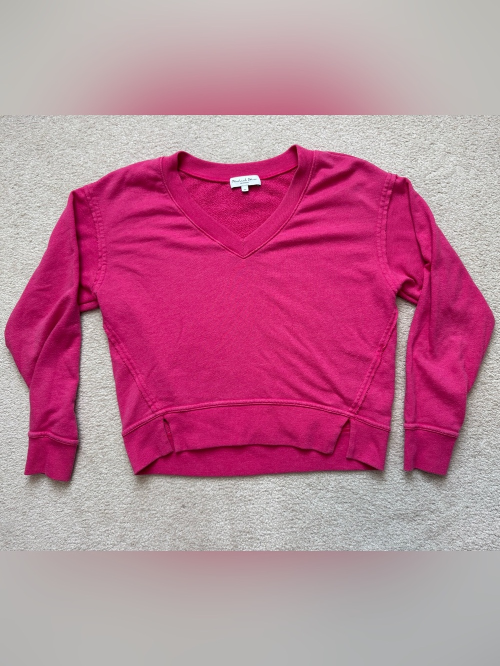 Michael Stars Hot Pink V-neck Pullover